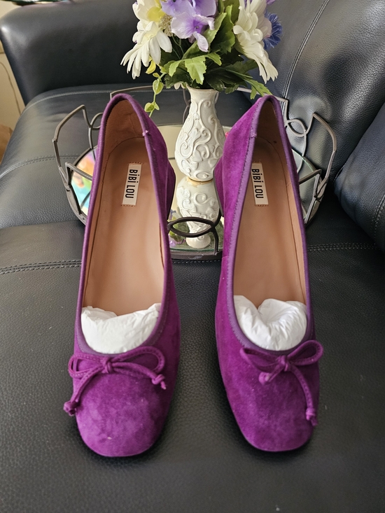 Bibilou Shoes - Bibi Lou Women's Purple Suede Ballet Flats